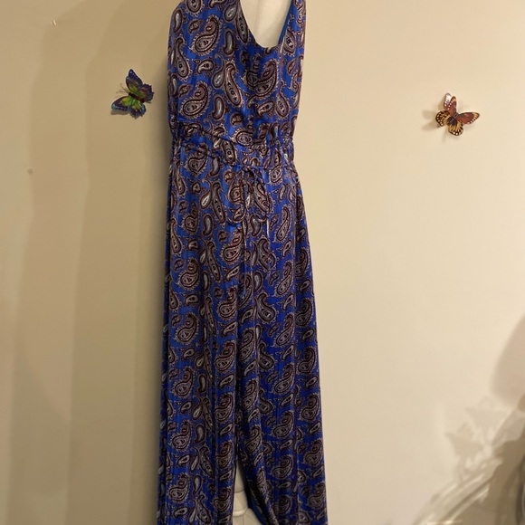 Banana Republic Elegant Blue Paisley Maxi Dress size Large - Picture 4 of 7